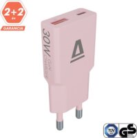 AVAX CH641P USB-A / USB-C hálózati töltő Hálózati Gyorstöltő Adapter 30W - Rózsaszín