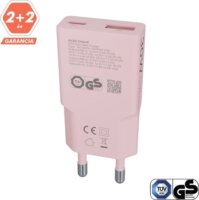 AVAX CH641P USB-A / USB-C hálózati töltő Hálózati Gyorstöltő Adapter 30W - Rózsaszín