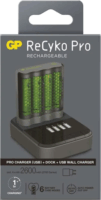 GP Pro P461 4x AA NiMH Akkumulátor töltő dokkoló + 4db elem (2700mAh)