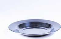 TOO KT-445 Fém leveses tányér 26 cm - Ezüst