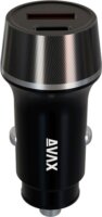 AVAX CC304B USB-A + USB-C Autós gyorstöltő 38W - Fekete