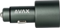 AVAX CC665B USB-A + USB-C Autós gyorstöltő 83W - Fekete