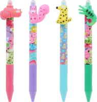 Nebulo Neon vicces állatok radírozható nyomógombos zselés toll (Kék tinta / 0,5 mm ) - Mintás