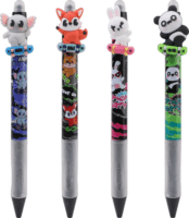 Nebulo Deszkás állatok radírozható nyomógombos zselés toll (Kék tinta / 0,5mm) - Mintás