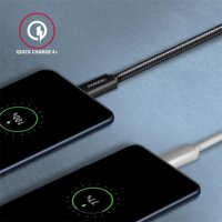 Axagon BUCM32-CM05AB USB-C apa - USB-C apa Adat- és töltőkábel 100W 0.5m - Fekete