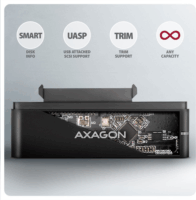 Axagon ADSA-FPX USB-C SSD/HDD adapter - Fekete