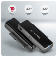 Axagon ADSA-FPX USB-C SSD/HDD adapter - Fekete