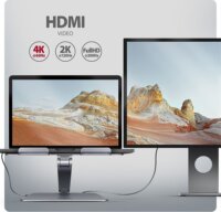 AXAGON HMC-STND Laptop állvány beépített dokkolóval 100W