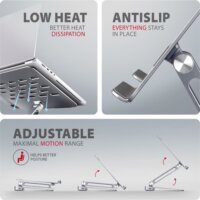 AXAGON HMC-STND Laptop állvány beépített dokkolóval 100W