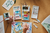 Nebulo festő paletta és ecsetmosó készlet