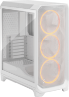 Fractal Design Meshify 3 RGB TG Midi Torony Számítógépház + 3db 140mm ARGB ventilátor - Fehér