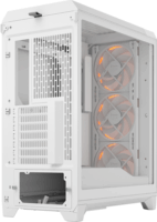 Fractal Design Meshify 3 RGB TG Midi Torony Számítógépház + 3db 140mm ARGB ventilátor - Fehér