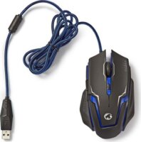 Nedis GMMP200BK Vezetékes Gaming Egér + Egérpad - Fekete