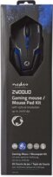 Nedis GMMP200BK Vezetékes Gaming Egér + Egérpad - Fekete