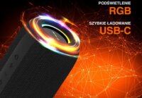 Tracer XtremeBeat Lite TWS Hordozható Bluetooth hangszóró 10W - Fekete