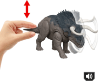 Mattel JGC81 Jurassic World Wild Roar Nasutoceratops figura