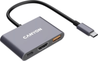 Canyon CNS-TDS4 3 in 1 Univerzális USB-C Laptop Dokkoló - Szürke