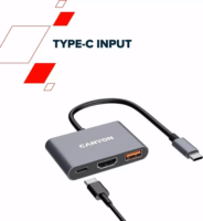 Canyon CNS-TDS4 3 in 1 Univerzális USB-C Laptop Dokkoló - Szürke