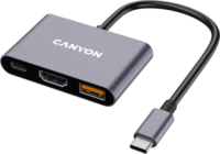 Canyon CNS-TDS4 3 in 1 Univerzális USB-C Laptop Dokkoló - Szürke