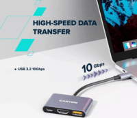 Canyon CNS-TDS4 3 in 1 Univerzális USB-C Laptop Dokkoló - Szürke