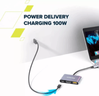 Canyon CNS-TDS4 3 in 1 Univerzális USB-C Laptop Dokkoló - Szürke