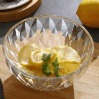 TOO KT-585 Gyémánt mintás üveg tálkészlet (4db/csomag)