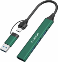 Canyon DS-02 USB-A/USB-C 4-port HUB - Zöld