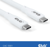 Club 3D Lifestyle USB-C apa - USB-C apa 4.0 Adat és töltő kábel 2m - Fehér