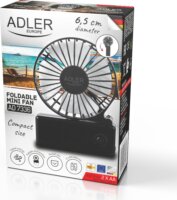 Adler AD7336 Összecsukható Hordozható mini ventilátor - Fekete