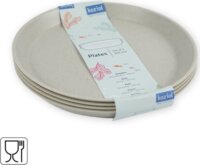 Koziol 24756 Műanyag tányér készlet 20,5 cm 4 db - Szürke