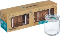 Luminarc 25644 Üveg ételtároló edény fedéllel 4 darabos készlet 0,75L - Átlátszó