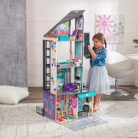 KidKraft Bianca City Life Fa Babaház Interaktív elemekkel