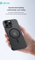 Devia ST116351 Glimmer Apple iPhone 16 Pro Max Mágneses Hátlapvédő Telefontok - Fekete / Átlátszó