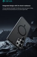 Devia ST124585 Pino Series Samsung Galaxy S25+ Mágneses Hátlapvédő Telefontok - Fekete