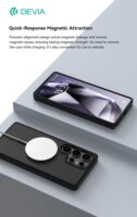 Devia ST124585 Pino Series Samsung Galaxy S25+ Mágneses Hátlapvédő Telefontok - Fekete