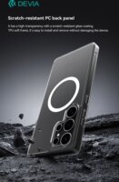 Devia ST124523 Shark Series Samsung Galaxy S25+ Mágneses Hátlapvédő Telefontok - Fekete