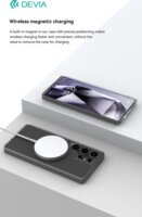 Devia ST124523 Shark Series Samsung Galaxy S25+ Mágneses Hátlapvédő Telefontok - Fekete
