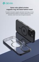 Devia ST116283 Glimmer Apple iPhone 16 Pro Mágneses Hátlapvédő Telefontok - Fekete / Átlátszó