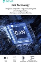 Devia ST111967 Extreme Speed Series USB-A / 2x USB-C Hálózati Gyorsöltő Adapter 65W + USB-C Kábel - Fehér