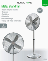 Nordic Home FT-562 Álló ventillátor Ø 45cm - Ezüst