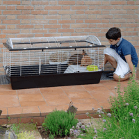 Ferplast Casita 120 Beltéri fém Nyúlketrec (118 cm x 58 cm)) - Szürke