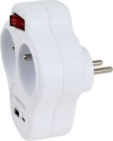 Esperanza ELK311W USB-C / USB-A Hálózati elosztó 2 aljzatos - Fehér