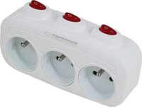 Esperanza ELK307W Hálózati elosztó 3 aljzatos - Fehér
