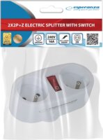 Esperanza ELK306W Hálózati elosztó 2 aljzatos - Fehér
