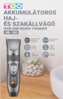 TOO HB-100 Akkumulátoros haj- és szakállvágó szett digitális kijelzővel - Fekete