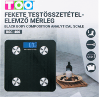 TOO BSC-400 Testösszetétel-elemző Okos személymérleg Max 180kg - Fekete