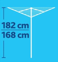 Vileda 174600 Sun-Rise Összecsukhato Ruhaszárító állvány 55 x 90 x 180 cm - Fekete / Ezüst