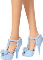 Mattel Barbie Fashionista - Szőke hajú Barbie baba kék masnis ruhában