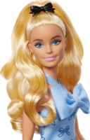 Mattel Barbie Fashionista - Szőke hajú Barbie baba kék masnis ruhában