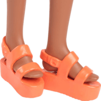 Mattel Barbie Fashionista - Fekete hajú Barbie baba kockás virágmintás midi ruhában